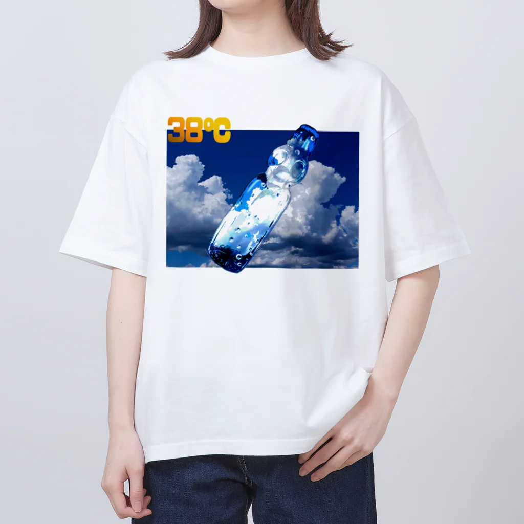 太郎丸の夏雲とラムネ オーバーサイズTシャツ