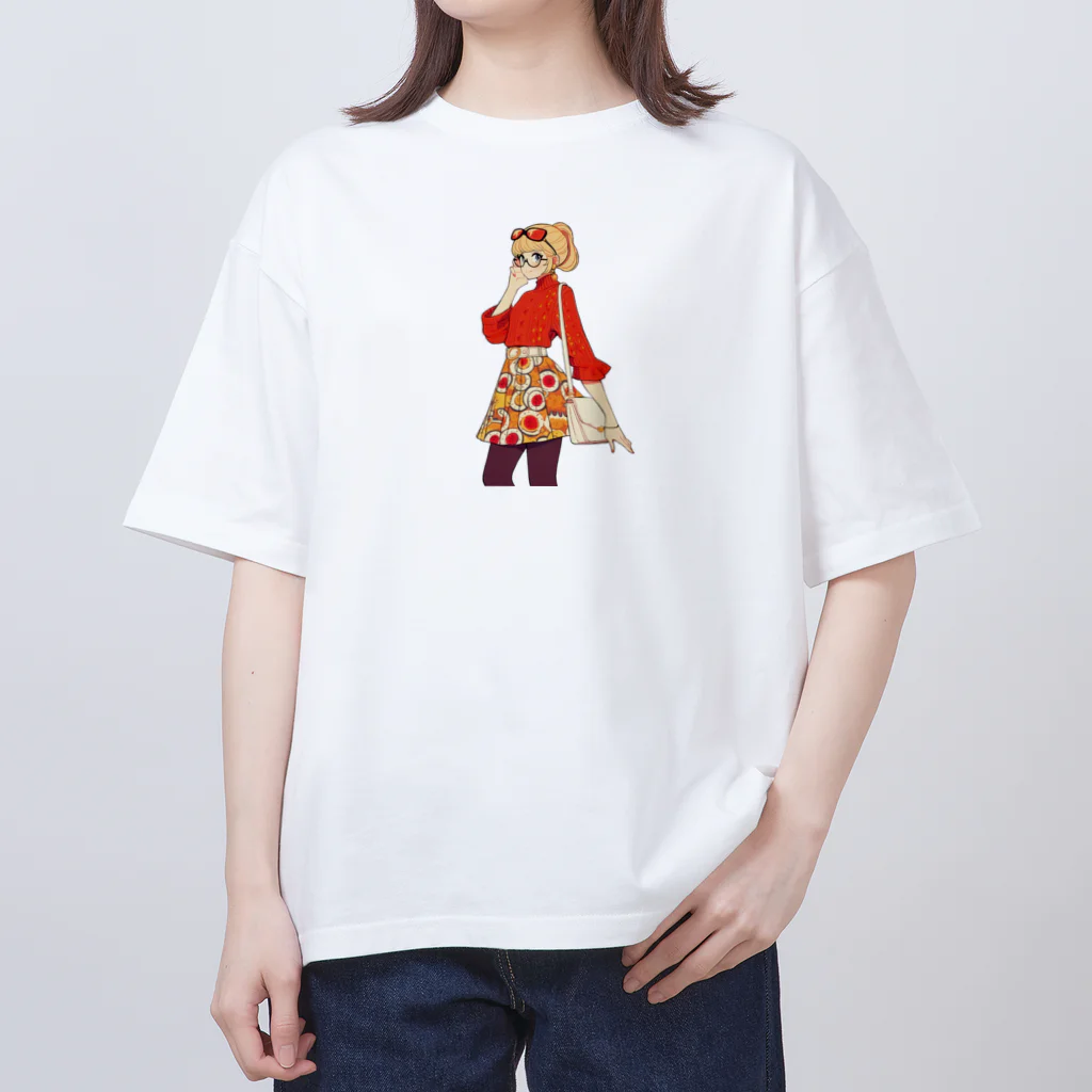 桜音ことこ企画の赤いスウィターv2 オーバーサイズTシャツ