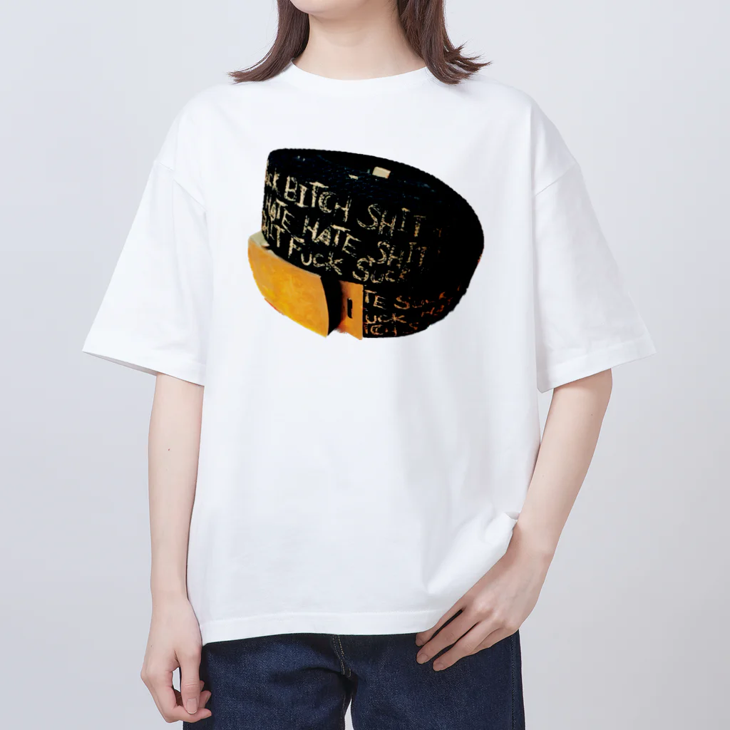 MKPoppp! shopの悪い言葉ベルトT Oversized T-Shirt