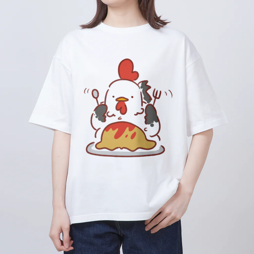 サクラ春のにわとりオムライス Oversized T-Shirt