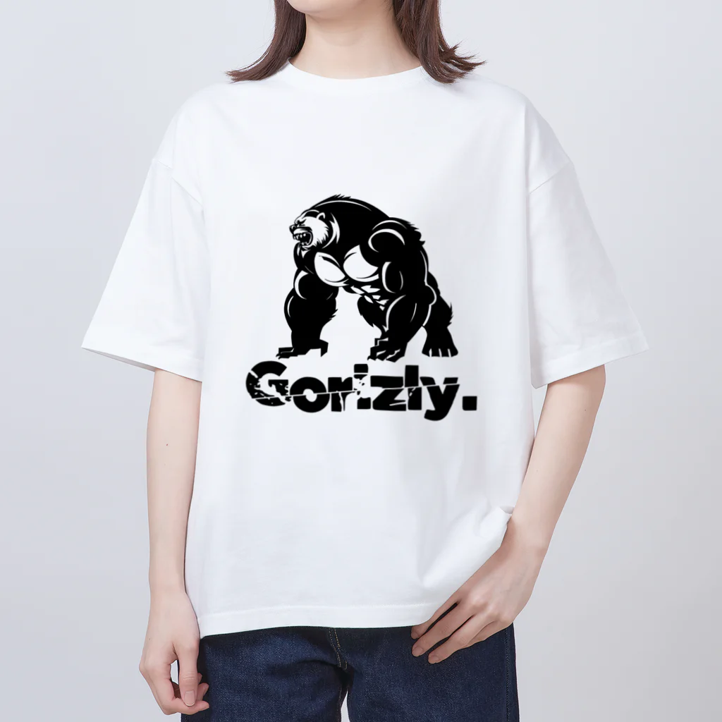 Gorizly OfficialのGorizly_ロゴ Big #001(White) オーバーサイズTシャツ