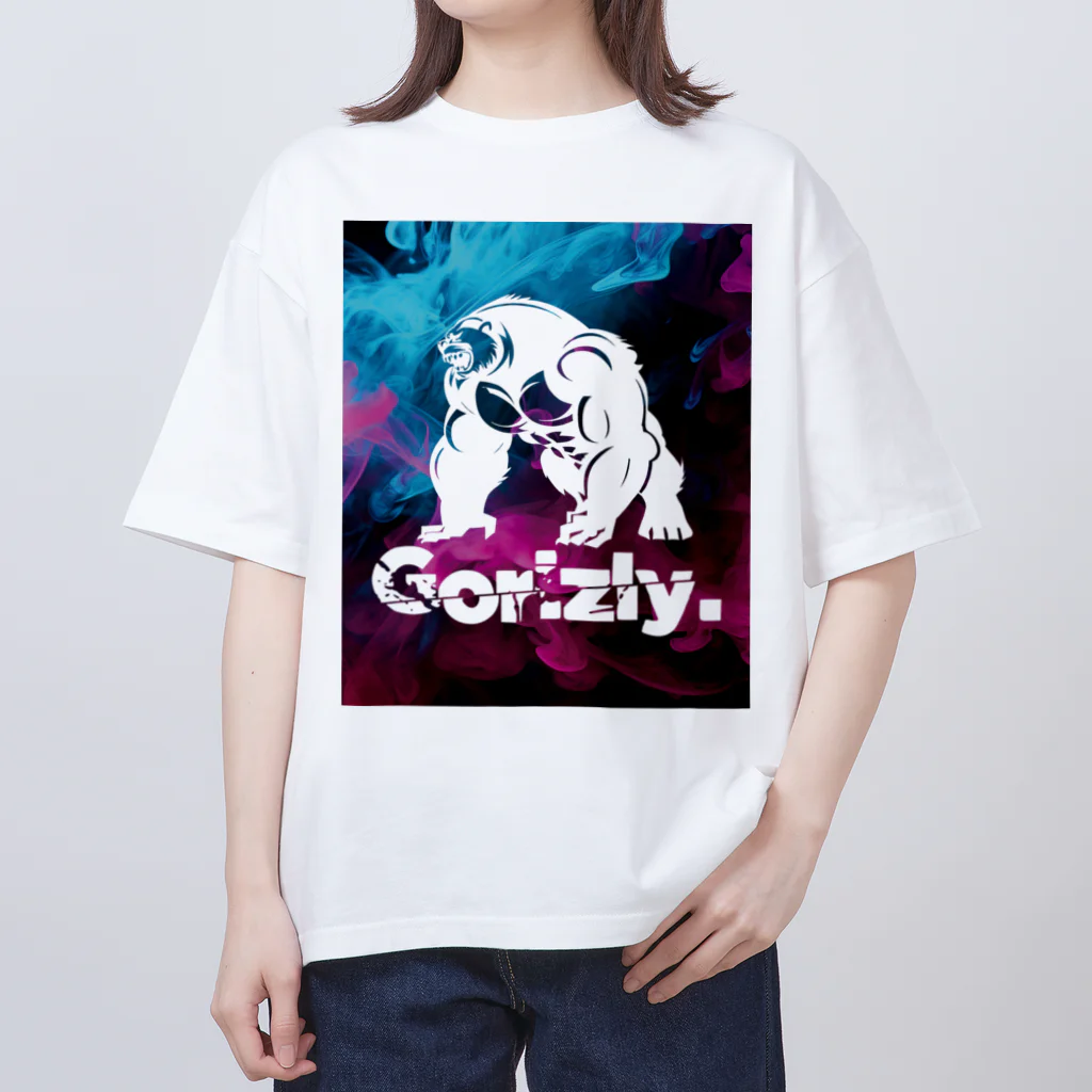 Gorizly OfficialのGorizly_ロゴ #002(White) オーバーサイズTシャツ