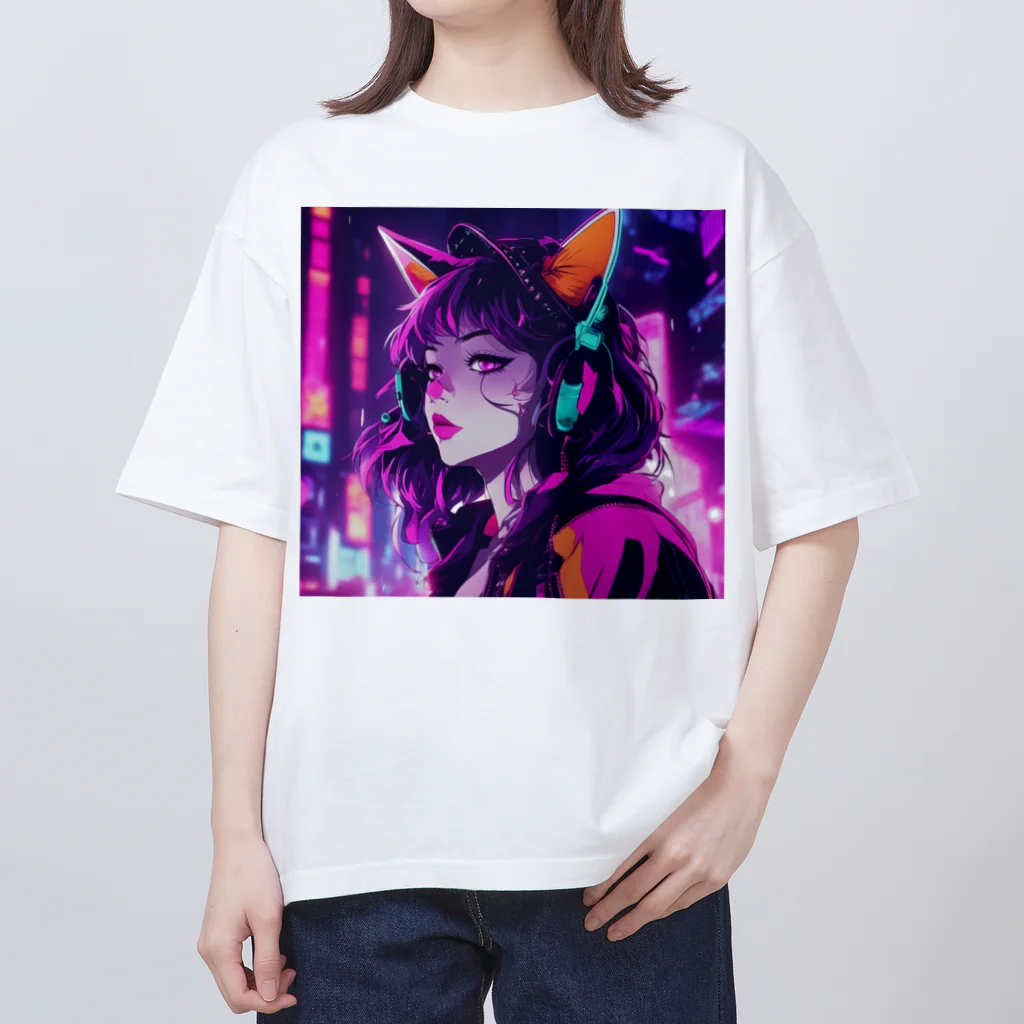 パンクビビッド•ピエロ団のパンクビビッド・ピエロキャット kAsumI オーバーサイズTシャツ