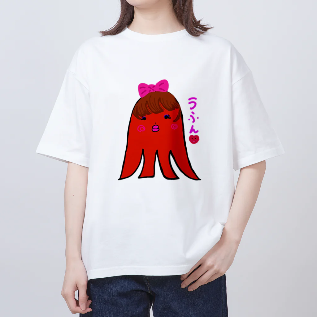 とんちゃんのお姉さんウィンちゃんとハートちゃん Oversized T-Shirt