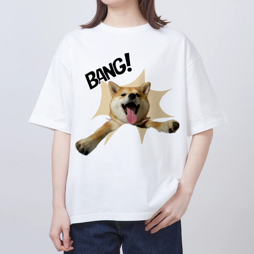 Runny_Shiba_Dogの飛び出す柴犬 Oversized T-Shirt