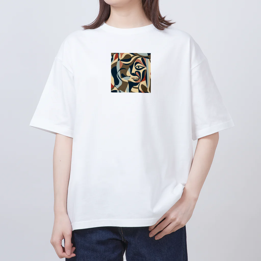 blue_springのピカソ風迷彩 Oversized T-Shirt