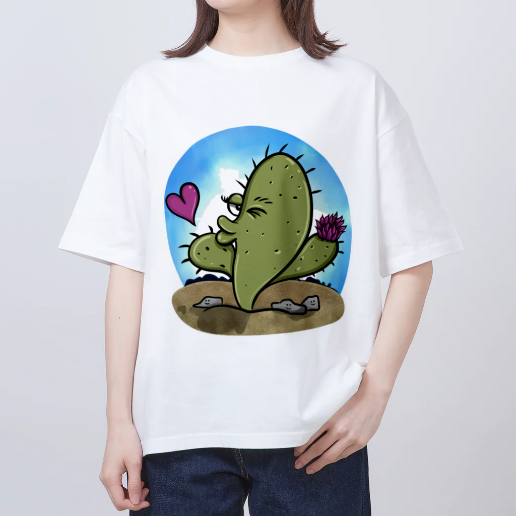 Realm of Ramblesのサボテン - 投げキス Oversized T-Shirt