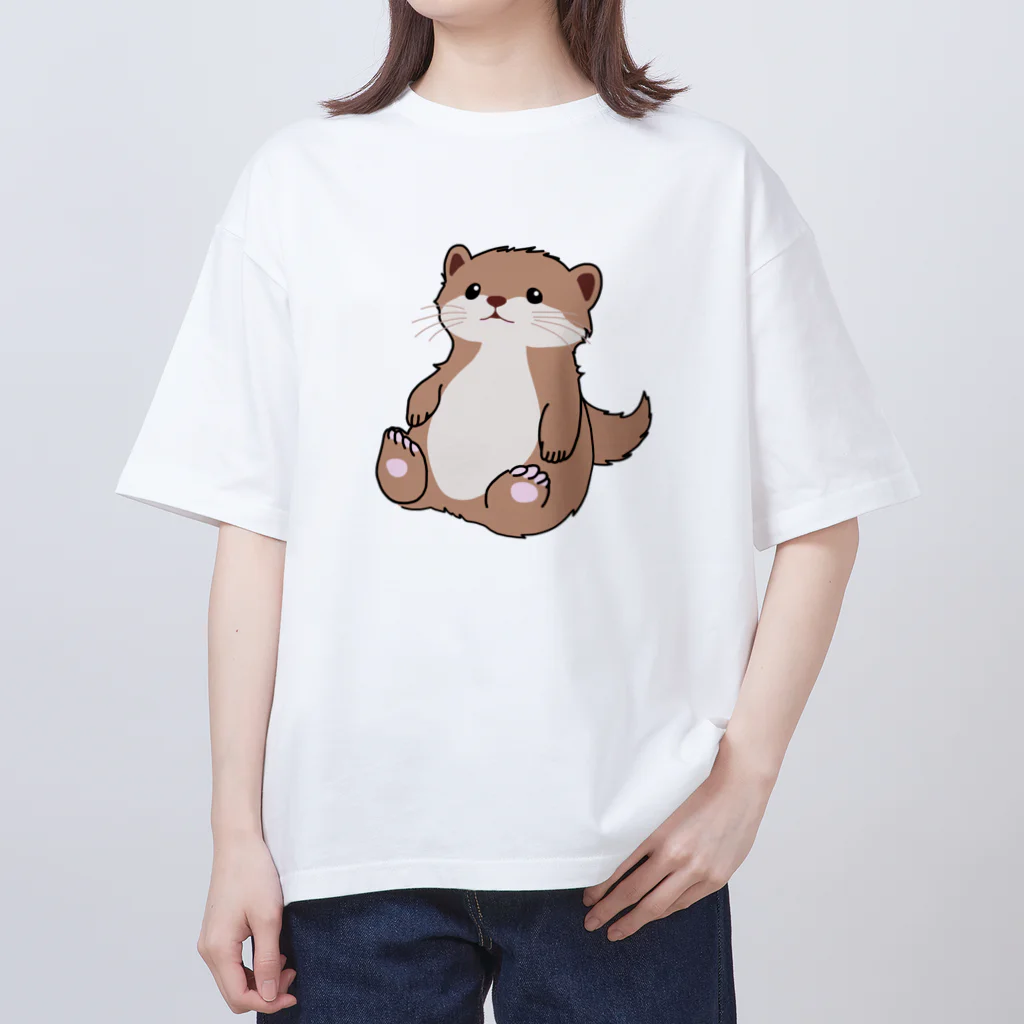 Ponjuのキュートなカワウソ オーバーサイズTシャツ