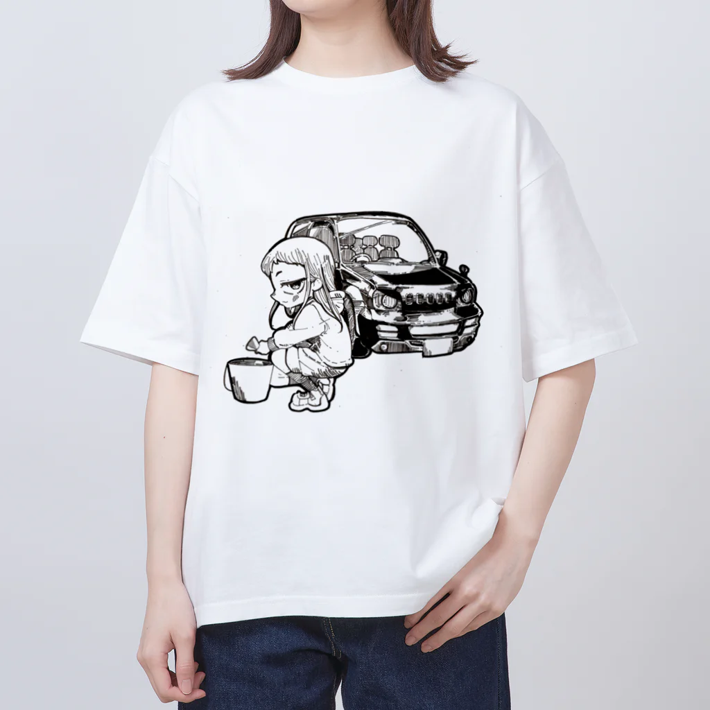 熱中商のジムニー女子　洗車編！ オーバーサイズTシャツ