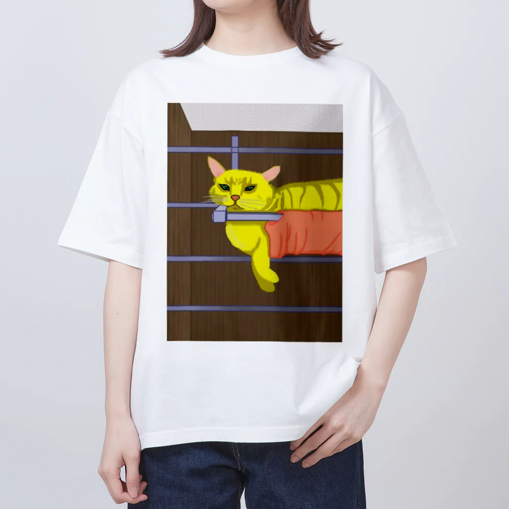 nekorokuのふて寝子 オーバーサイズTシャツ