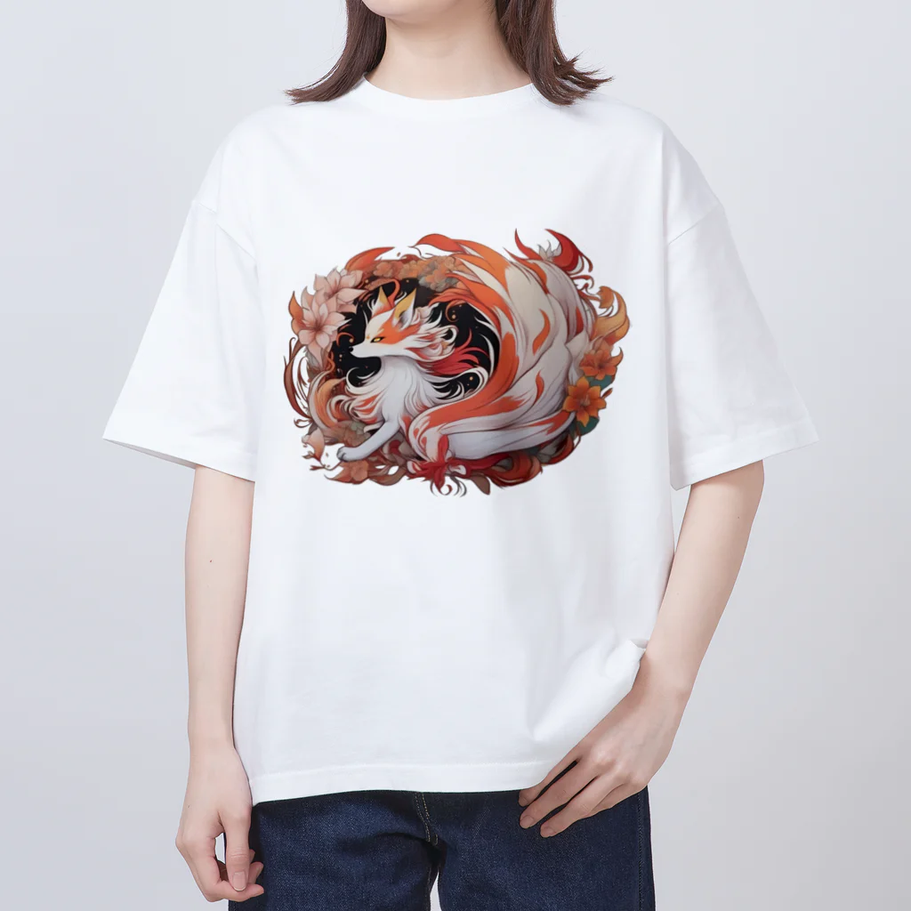 BENNY’S SHOPの花狐 2 オーバーサイズTシャツ