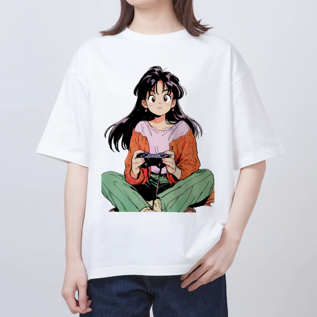 80's-90'sRetroAnimeStoreのレトロゲームガール オーバーサイズTシャツ