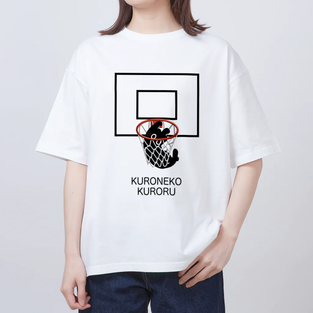 Suzutakaのくろねこクロル（バスケットボール） オーバーサイズTシャツ