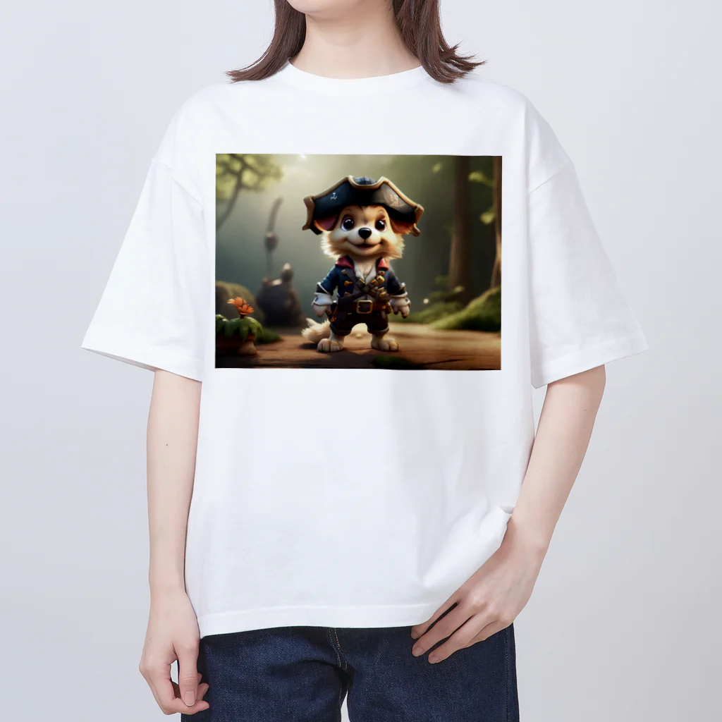 🔥AI art shop🔥の海賊の子犬 オーバーサイズTシャツ