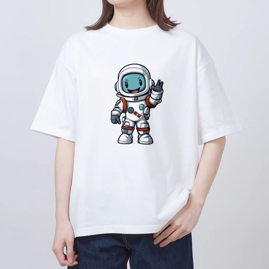 Vasetti_pressの手を振る宇宙飛行士 Oversized T-Shirt