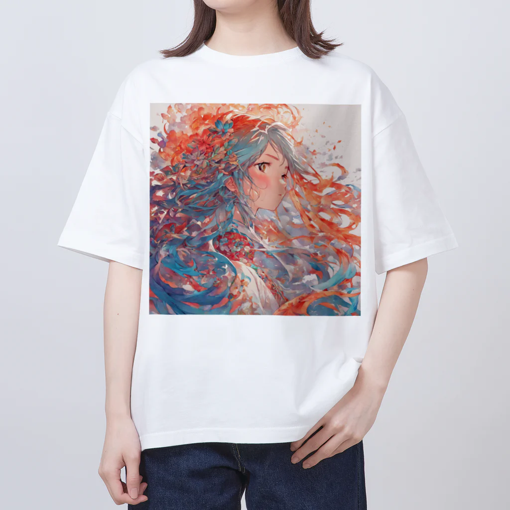 デジタルアート【gâteauchocolat】の幻想の少女 オーバーサイズTシャツ