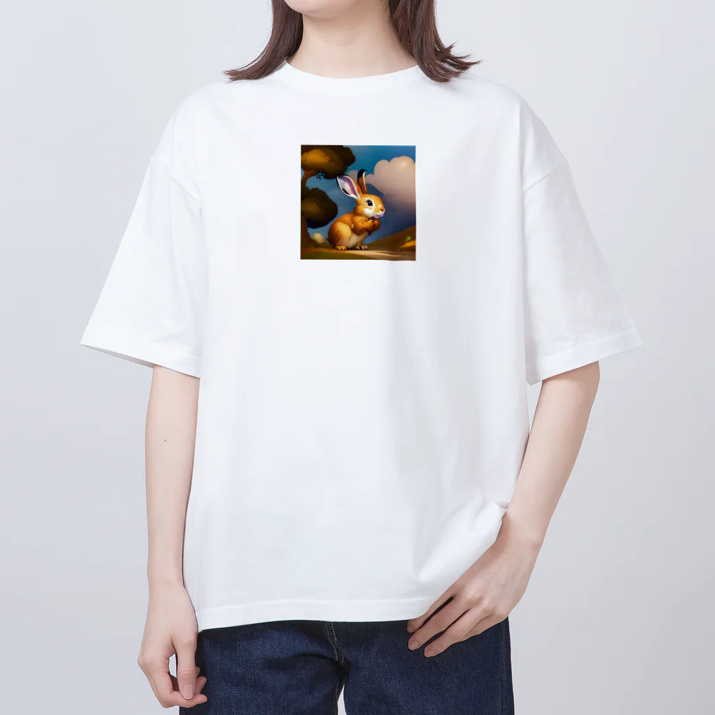 mikkunchamaのかわいいうさぎのイラストグッズ Oversized T-Shirt