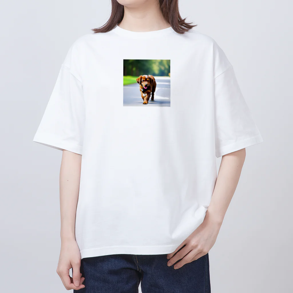 waka0129の茶色の犬 Oversized T-Shirt