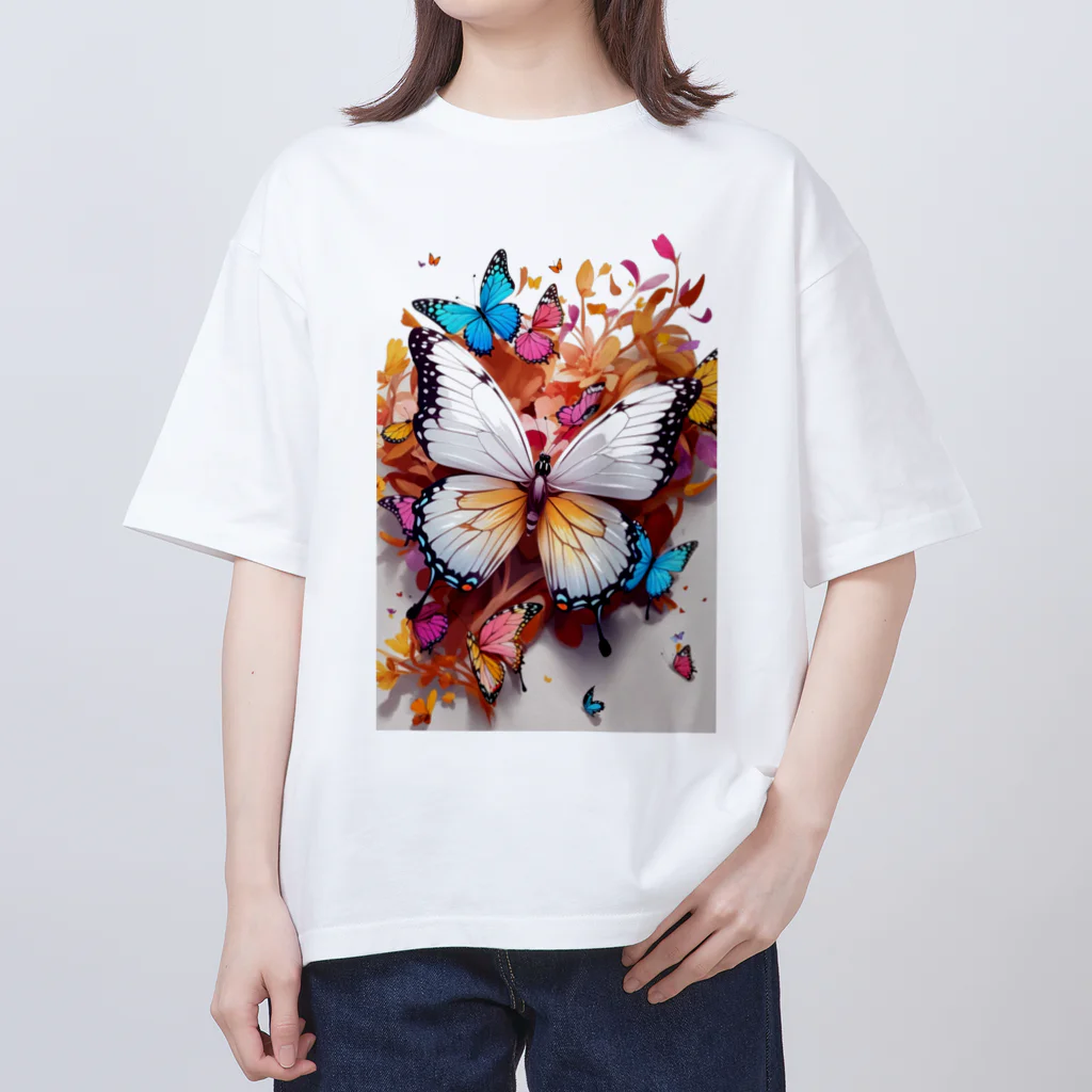 ちょもらんまのColorful butterflies オーバーサイズTシャツ