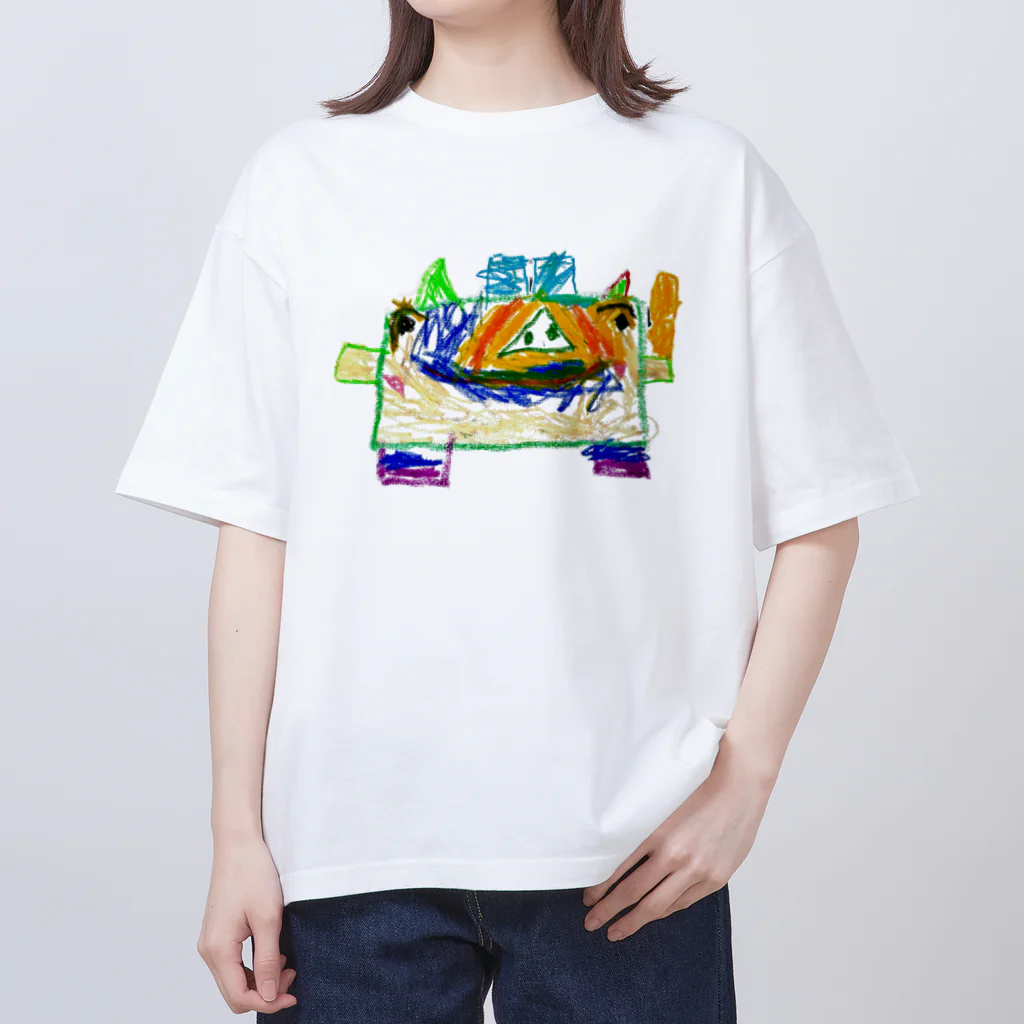 mamapayのふわふわくんと僕のオニ オーバーサイズTシャツ