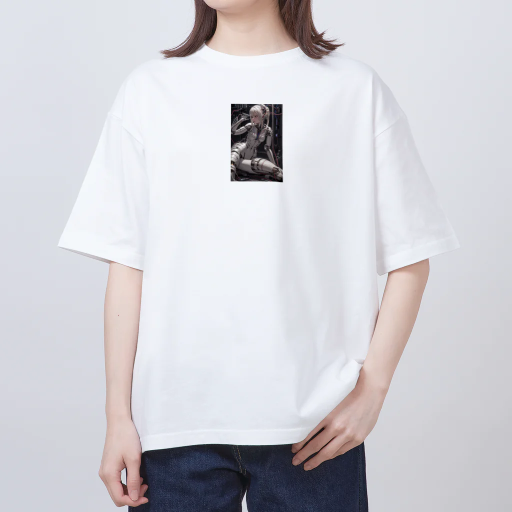 メカニカルシンセゾンビオンラインのメカニカルシンセゾンビガールのイラストのグッズ　#3 Oversized T-Shirt