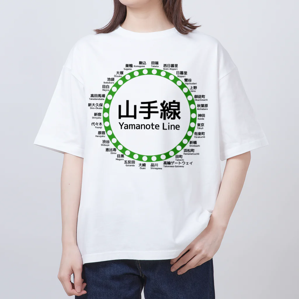 DRIPPEDのJR山手線路線図 Oversized T-Shirt