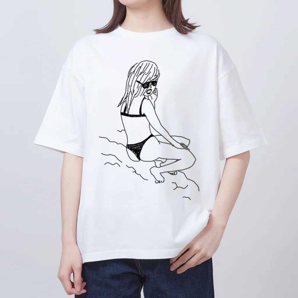 TERRY AND VEGASの岩場の女／ロマンチカ Oversized T-Shirt