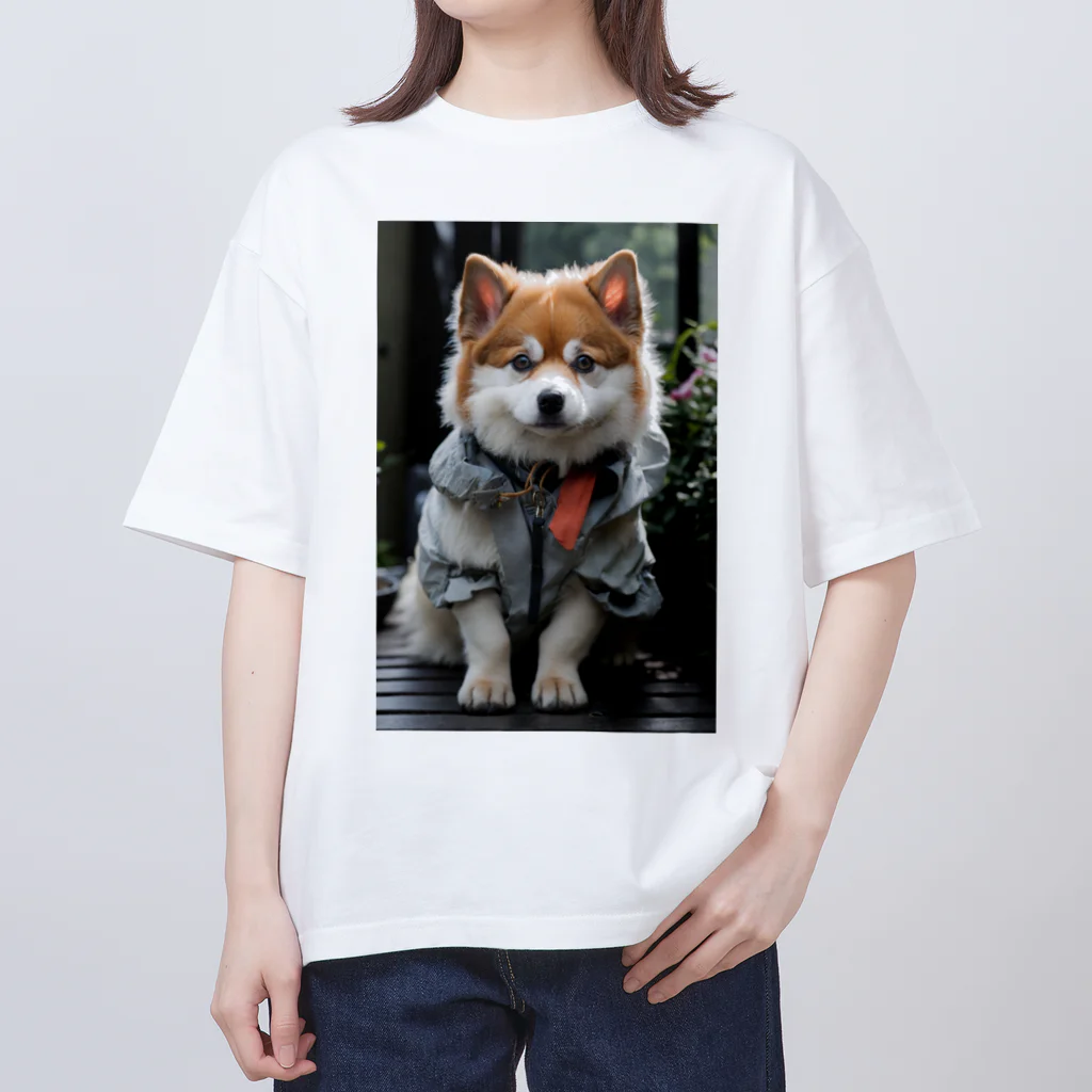 TATAKUKUのおしゃれな犬 オーバーサイズTシャツ