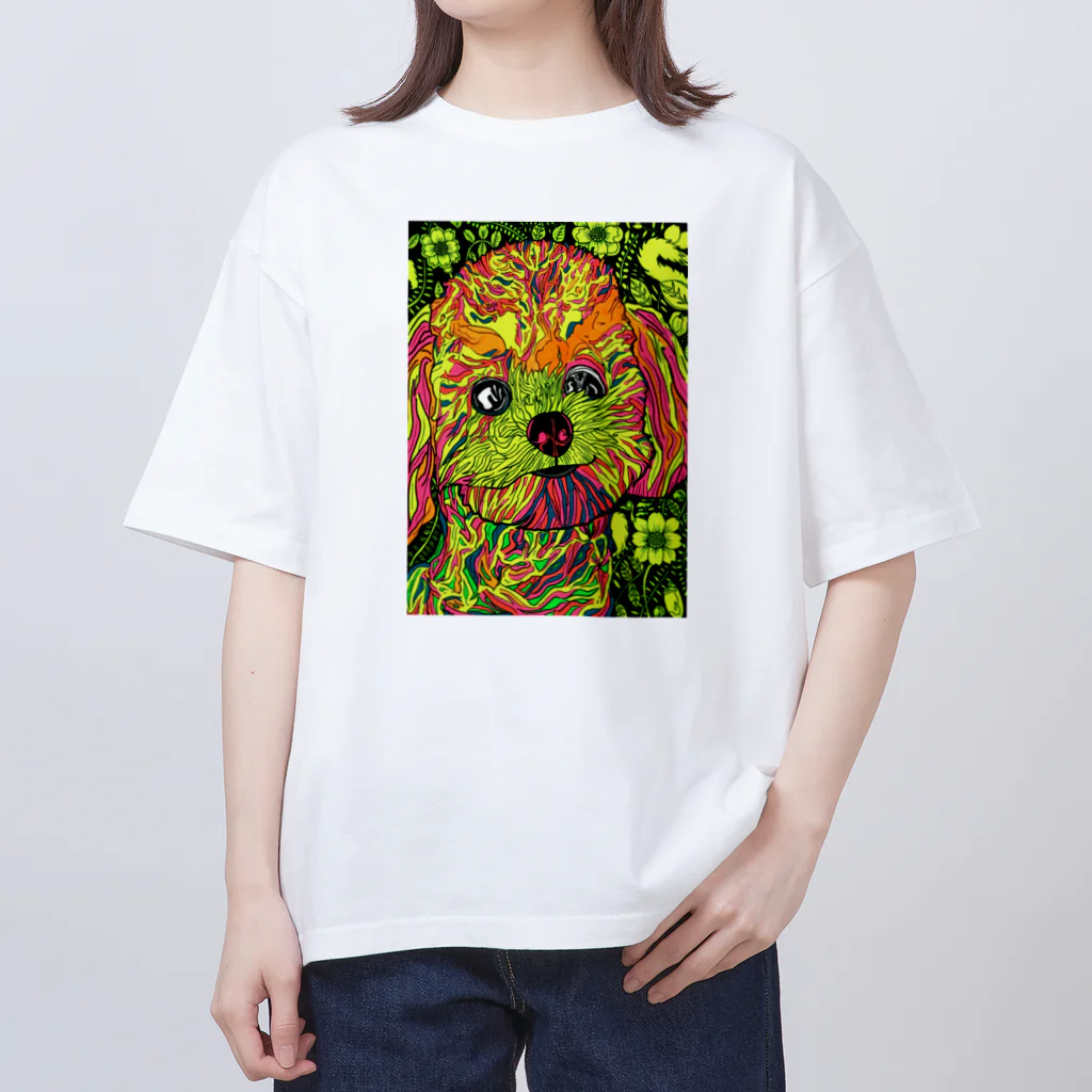動物絵 Jamanakocic storeの犬 ファッションアイテム オーバーサイズTシャツ