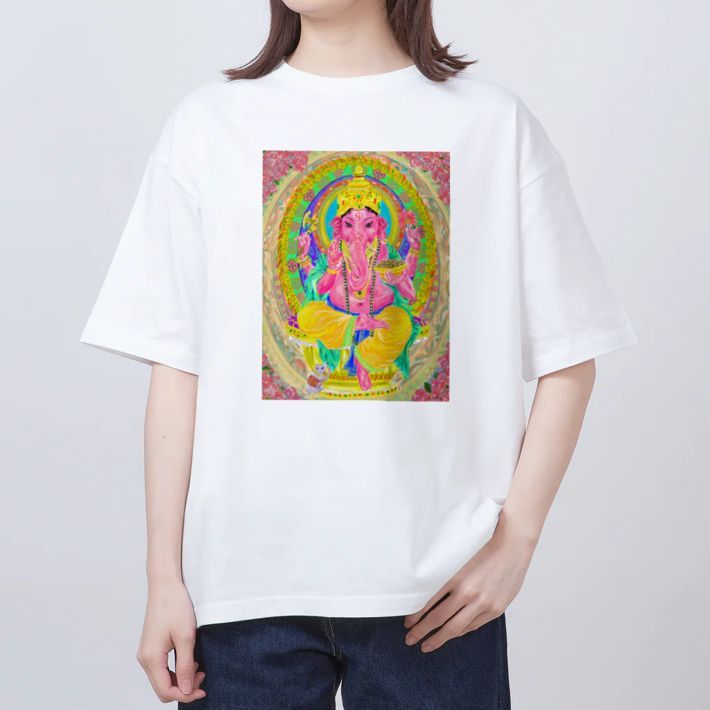 honhon180のピンクガネーシャ Oversized T-Shirt