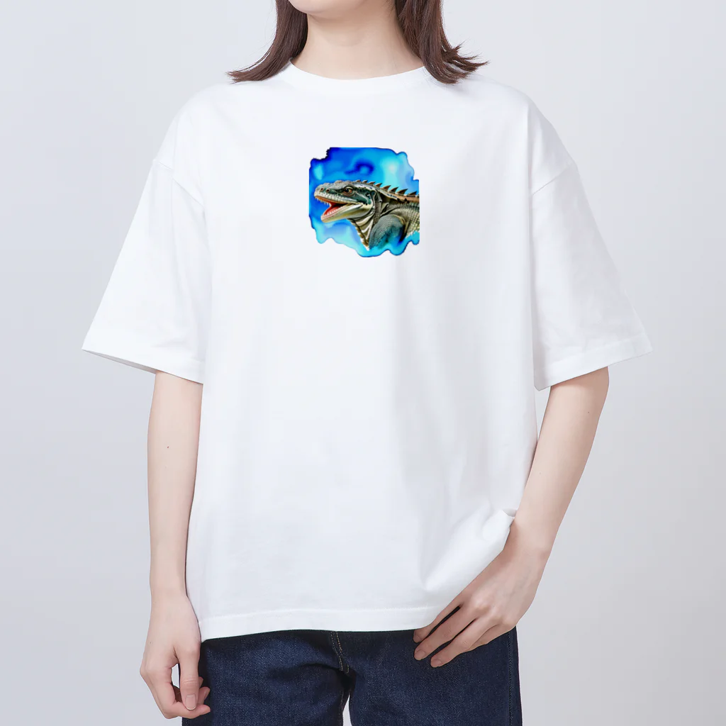 ZUKASAMAの迫るオオトカゲ🦎 オーバーサイズTシャツ