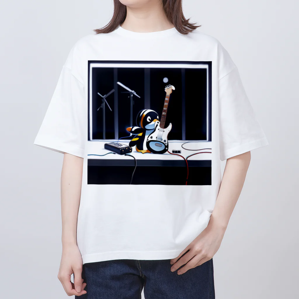 kota.のギターとペンギン オーバーサイズTシャツ