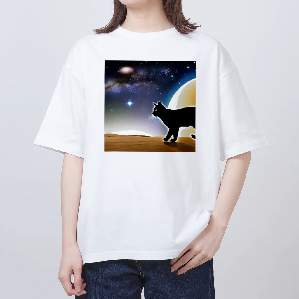 genki-cyatoの火星猫 オーバーサイズTシャツ