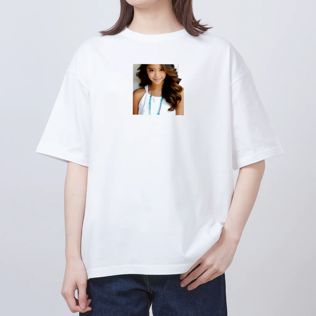 みやこのオリジナルショップの褐色肌のAI美少女のオリジナルグッズ オーバーサイズTシャツ