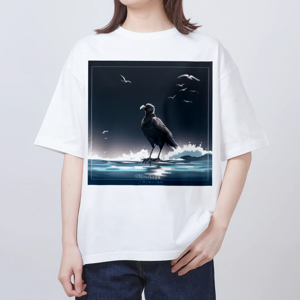 kota.の水面のカラス Oversized T-Shirt