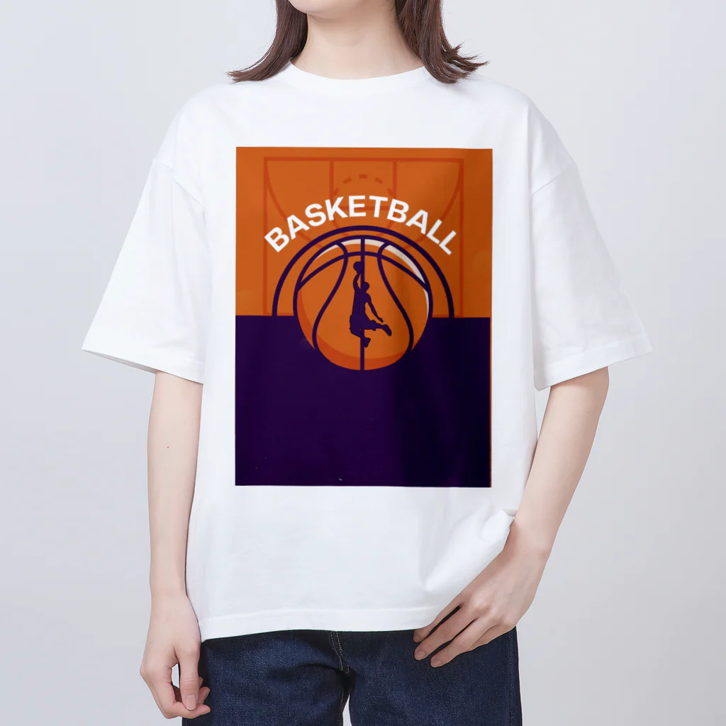 KAIKAIのバスケロゴデザイン オーバーサイズTシャツ