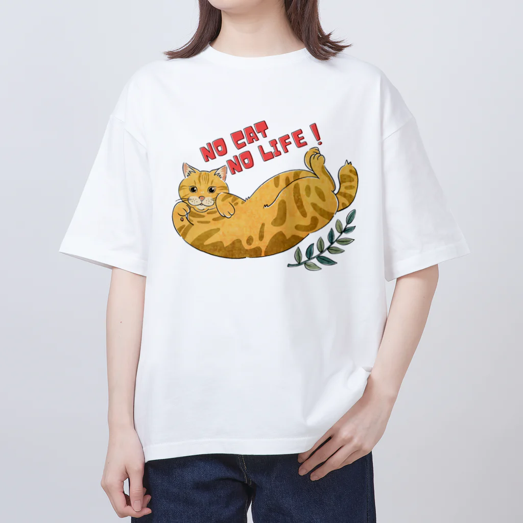 ヒレステーキのNO CAT NO LIFE オーバーサイズTシャツ