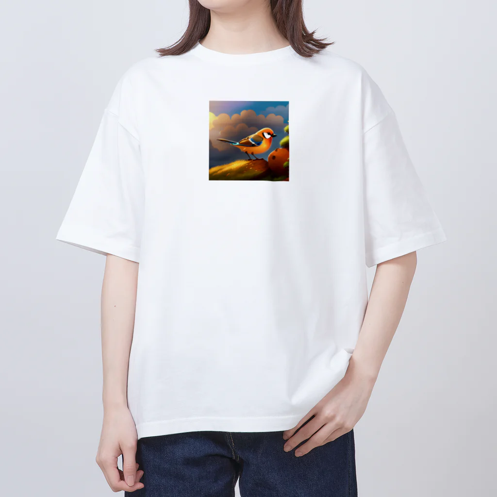 グッドグッズのかわいい鳥のイラストグッズ オーバーサイズTシャツ