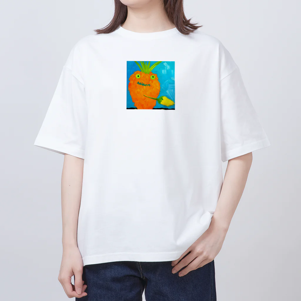 至高の領域の謎の人参星人 オーバーサイズTシャツ