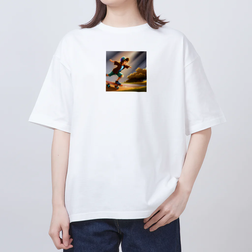 FACTORY MOWのスケートボードの男の子 Oversized T-Shirt