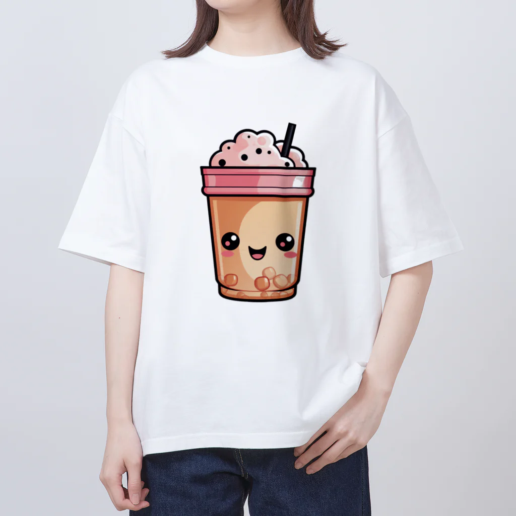 Vasetti_pressのタピオカミルクティー Oversized T-Shirt