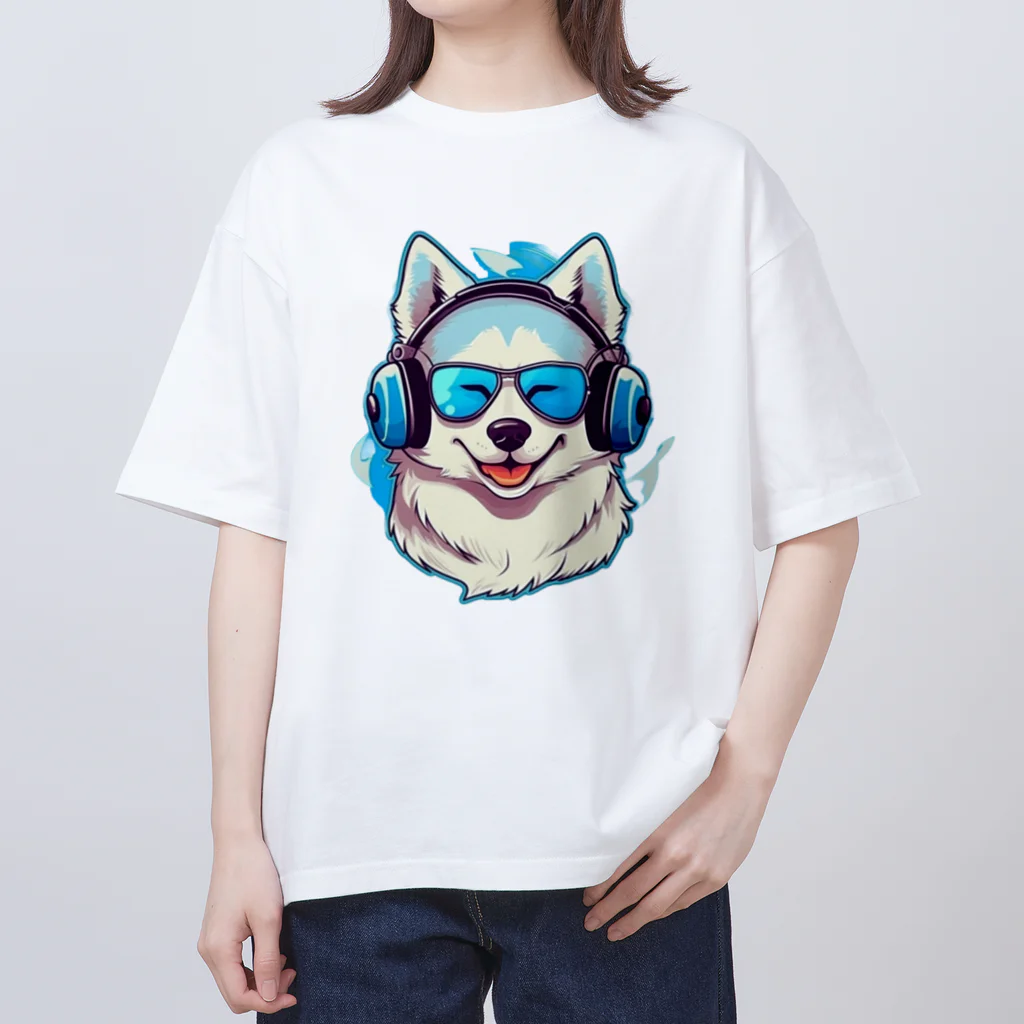 dogsdream8246の夏楽ハスキー オーバーサイズTシャツ