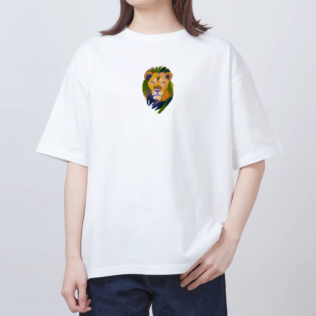 AKI0710のライオンシリーズ オーバーサイズTシャツ