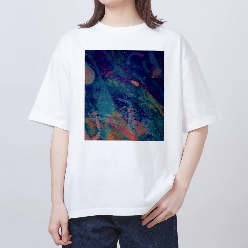 【抽象画】melty moon【フルイドアート】の瞼彩Ⅱ Oversized T-Shirt