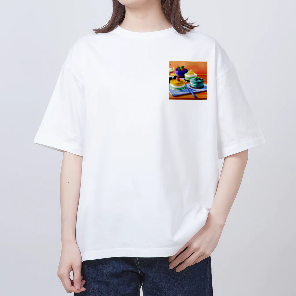 Egao  Creationsの至福のスウィーツ オーバーサイズTシャツ