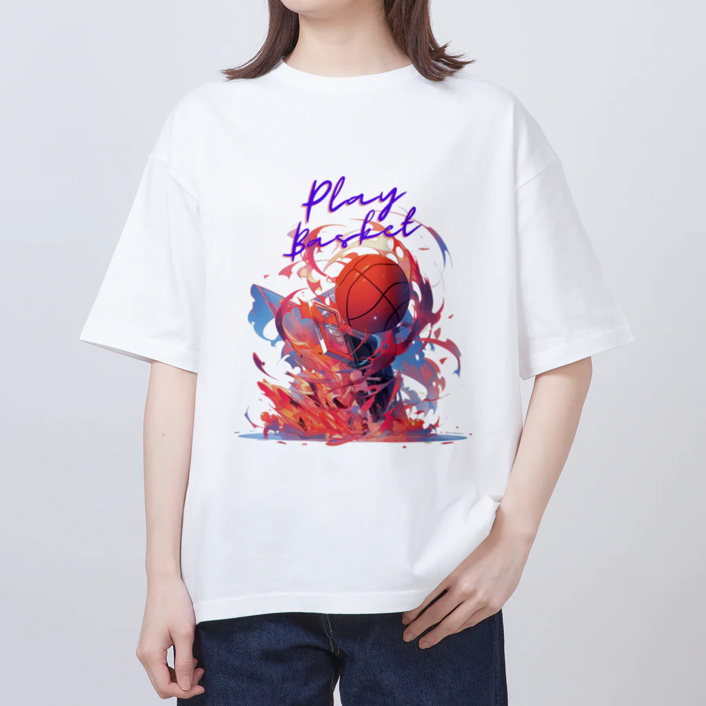 SUY_art_のPlay Basket オーバーサイズTシャツ