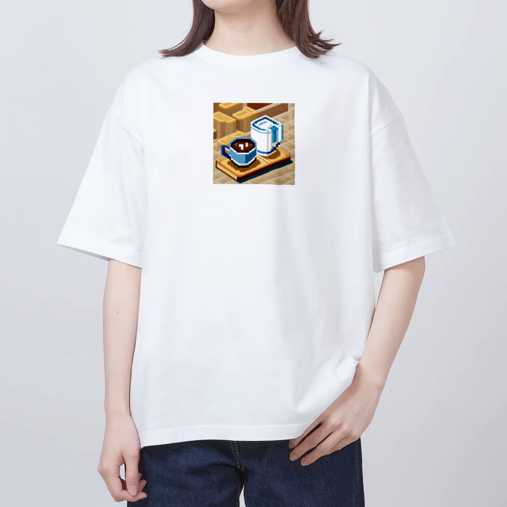 cunissaのドット絵コーヒーと電気ポット Oversized T-Shirt