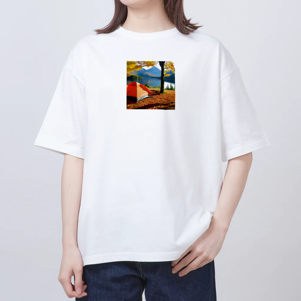 あきみぃの店の紅葉キャンプ オーバーサイズTシャツ