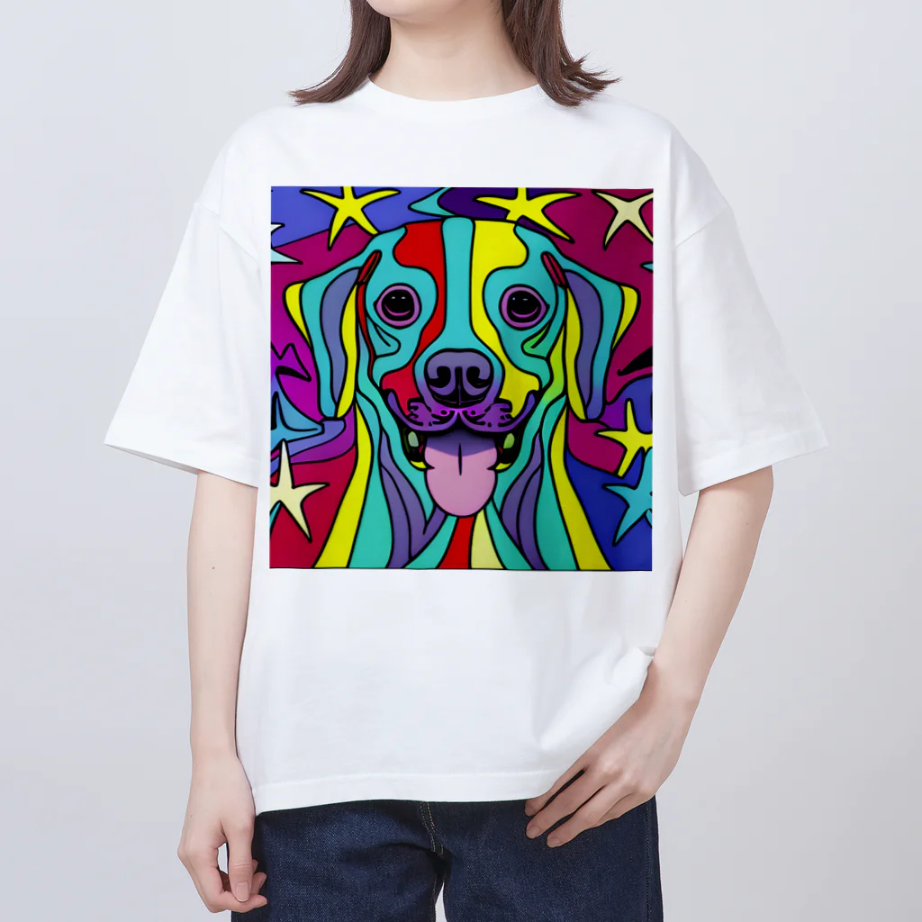 nakagawa-kikakuの奇抜なアート風の可愛い犬のグッズ Oversized T-Shirt