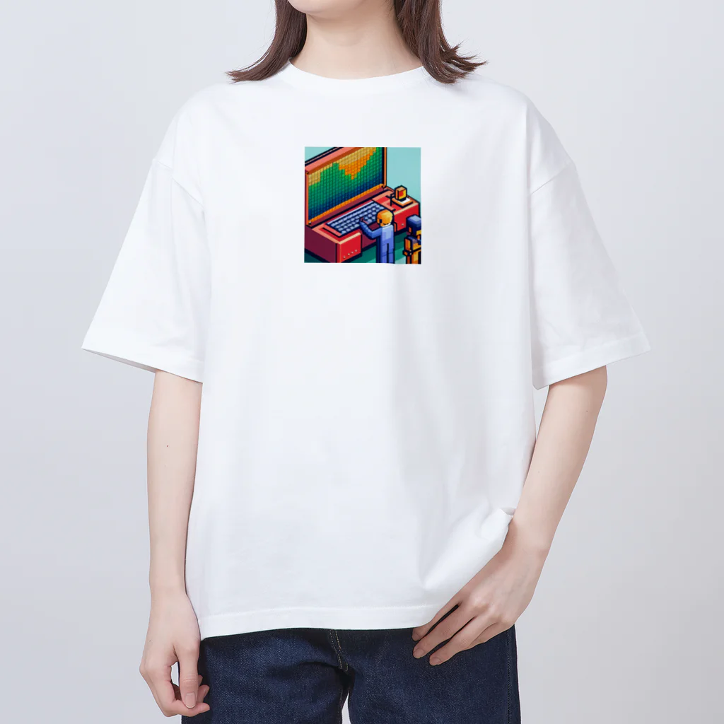 yorozuya4628のドットエンジニア ミニフィグ Oversized T-Shirt